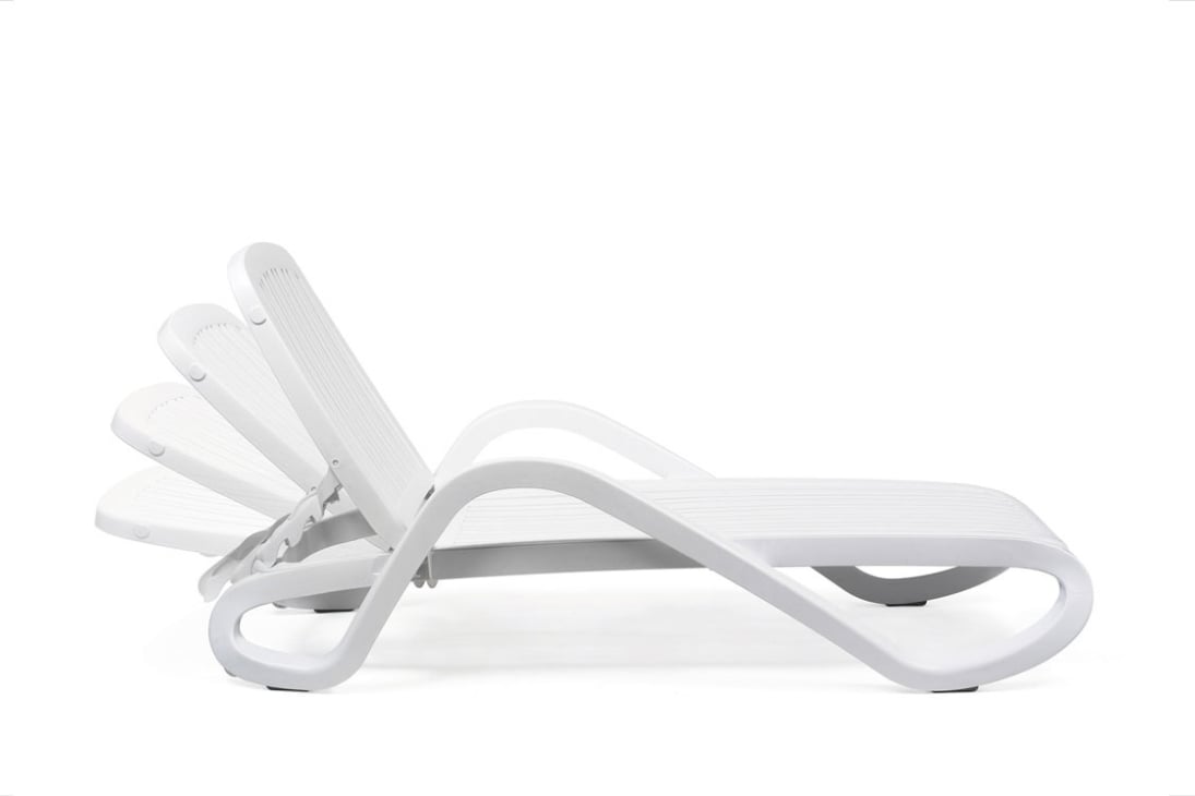 EDEN Gartenliege Schräganischt – Weiß col. 00, modernes Design, Terrasse – Nardi