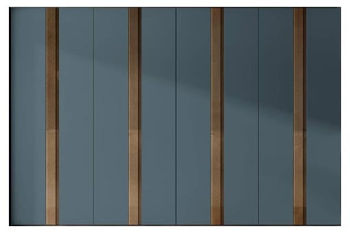 N.O.W. GROOVE Kleiderschrank von vorne – Holzfront in Ferro, griffloses Design – Lago