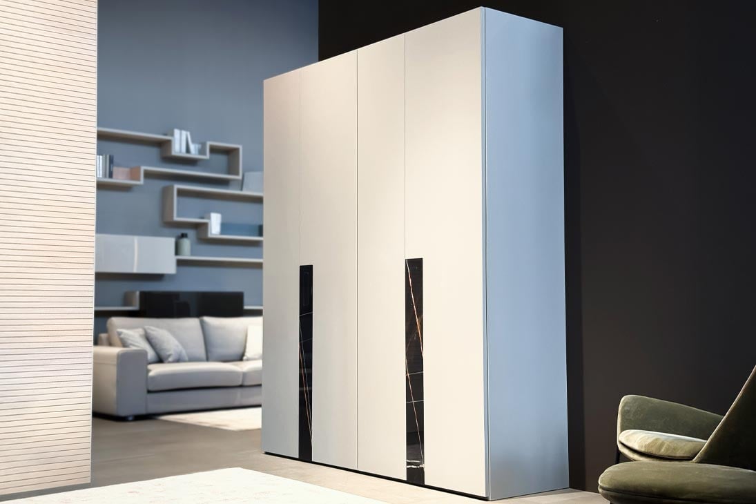 N.O.W. KEY Kleiderschrank im Raum – luxuriöser Einbauschrank, modernes Interior – Lago