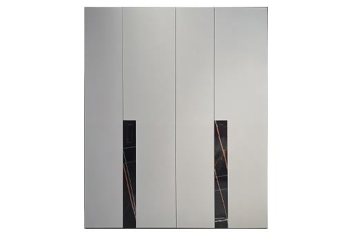 N.O.W. KEY Kleiderschrank von vorne – 201x62x243H cm, minimalistisches Design – Lago