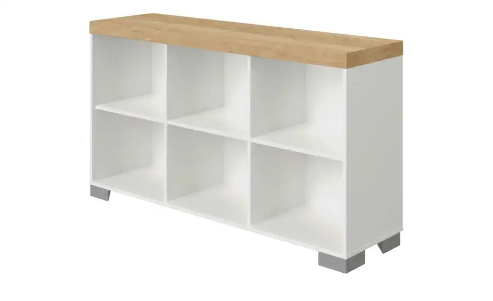 PAIDI Regal Kira Schrägsicht – Holzwerkstoff foliert, GS-Siegel, Belastbarkeit 25 kg – PAIDI