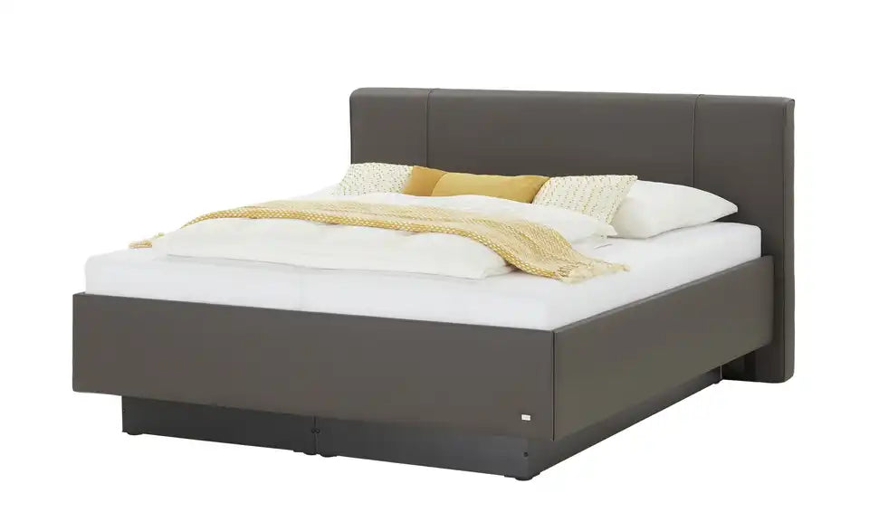 RUF Boxspringbett Silva Gesamtansicht – Kunstleder Braun 180x200 cm – RUF