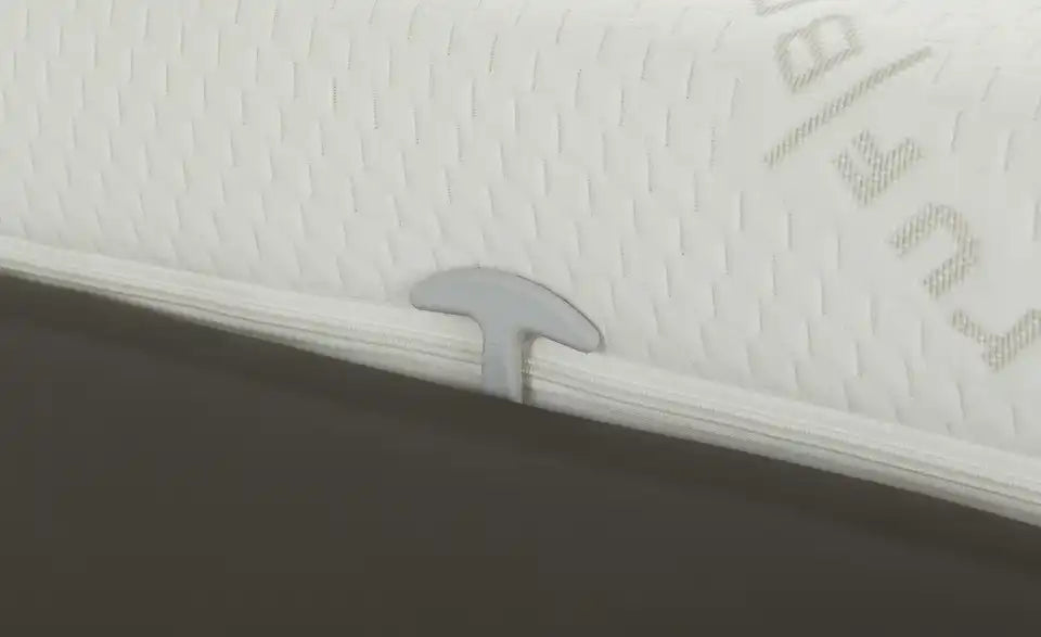 RUF Boxspringbett Silva Nahaufnahme – Doppeltuch-Bezug waschbar – RUF