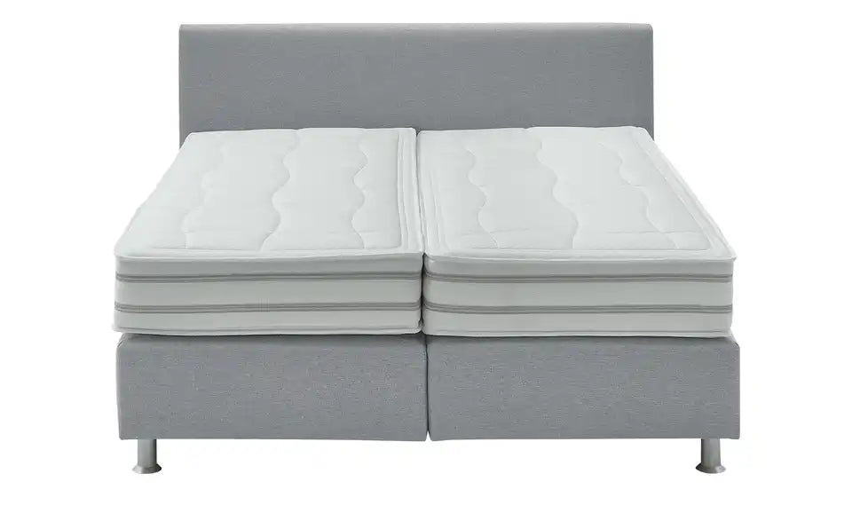 vanDoorn Boxspringbett Flexline 2.0 Detailansicht Kopfteil – 95 cm hoch, Webstoff Silbergrau – vanDoorn