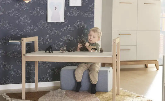 PAIDI Tischplatte Little Cloud Gesamtansicht – kaschmirfarben, Holzwerkstoff beschichtet – PAIDI