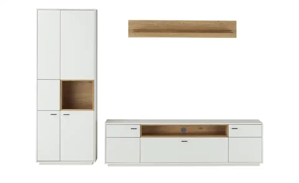 Jette Home Wohnkombination Coruna Lowboard Nahaufnahme – 210x57,5 cm, Schubkastendämpfer, 1 Schubkasten – Jette Home