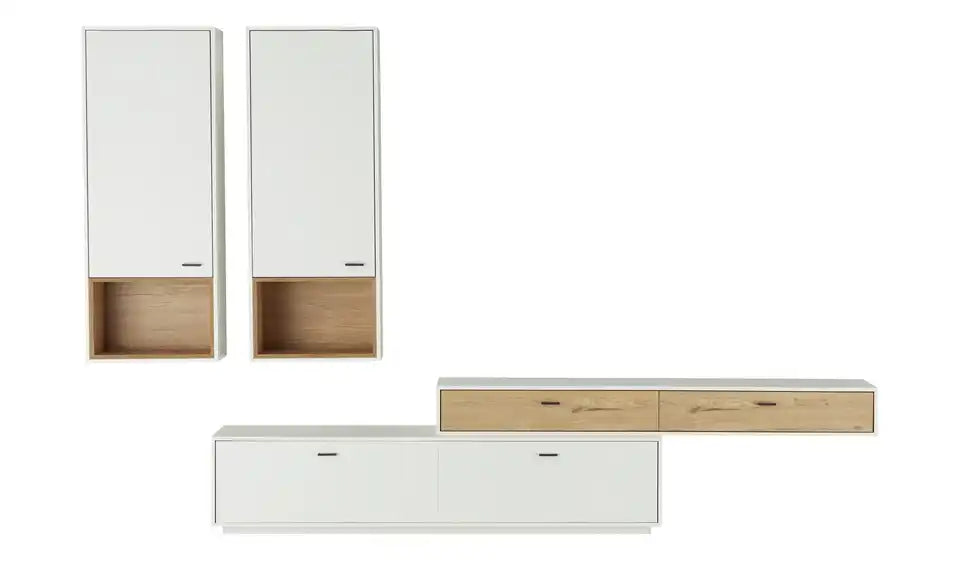 Jette Home Wohnkombination Coruna Schraegansicht – Lowboard 272,7 cm breit, 4 Schubkästen – Jette Home