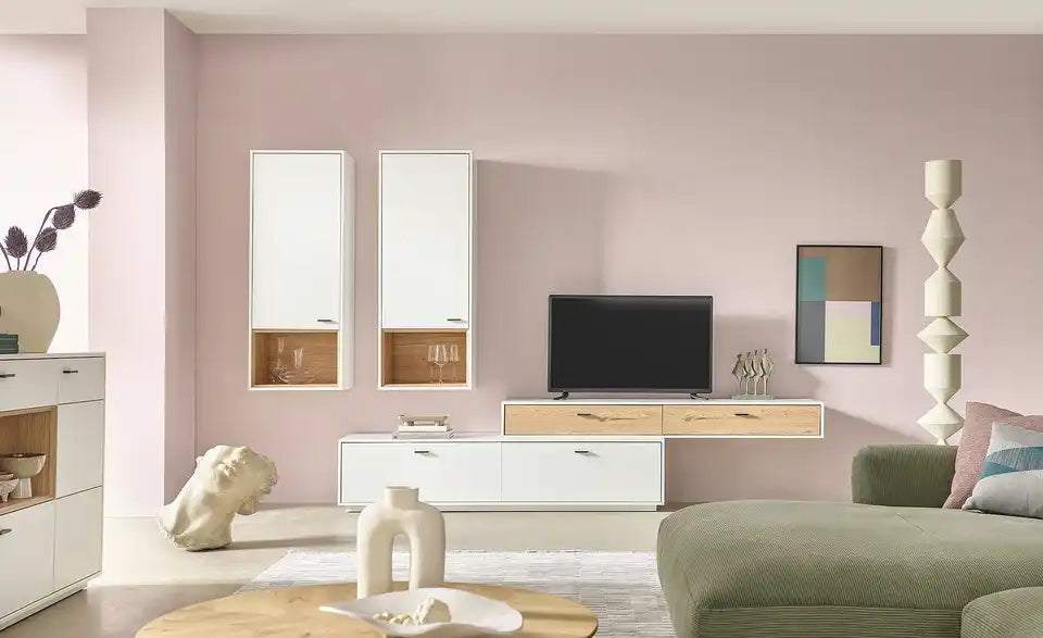 Jette Home Wohnkombination Coruna Detailansicht LED – integrierte LED-Beleuchtung, Weiß matt – Jette Home