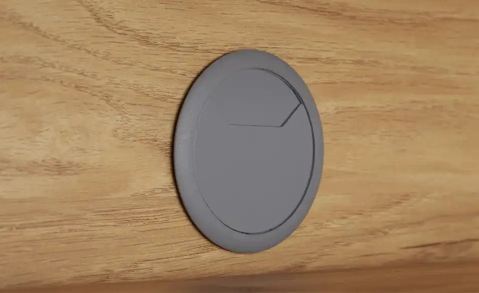 Jette Home Wohnkombination Coruna Schräg von hinten – 3 Fächer, 4 Böden, Eiche/Weiß – Jette Home