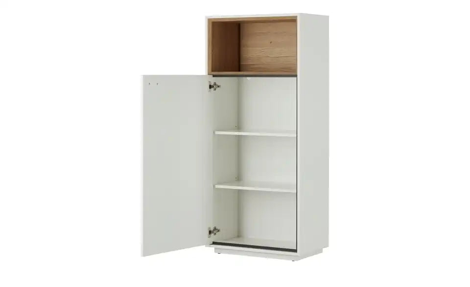 Jette Home Highboard Coruna Detailansicht Innenraum – 1 Fach, 2 Böden, Weiß – Jette Home