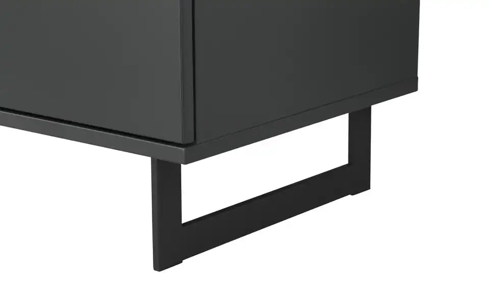 Jette Home Lowboard Stone Detailansicht Material – Holzwerkstoff lackiert dunkelgrau, Metallgriffe – Jette Home