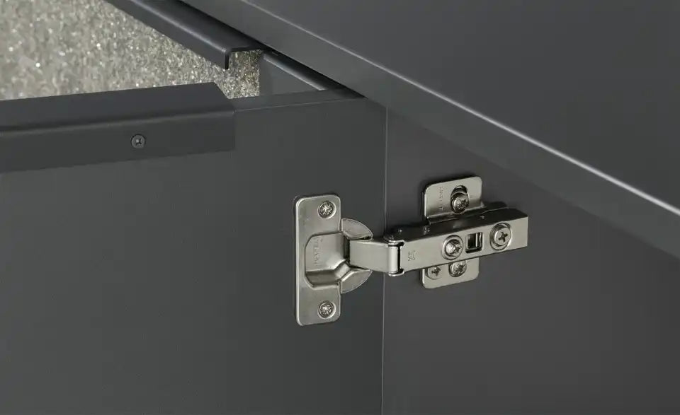 Jette Home Lowboard Stone offen – 2 Schubkästen mit Selbsteinzug, Unterflurführung – Jette Home