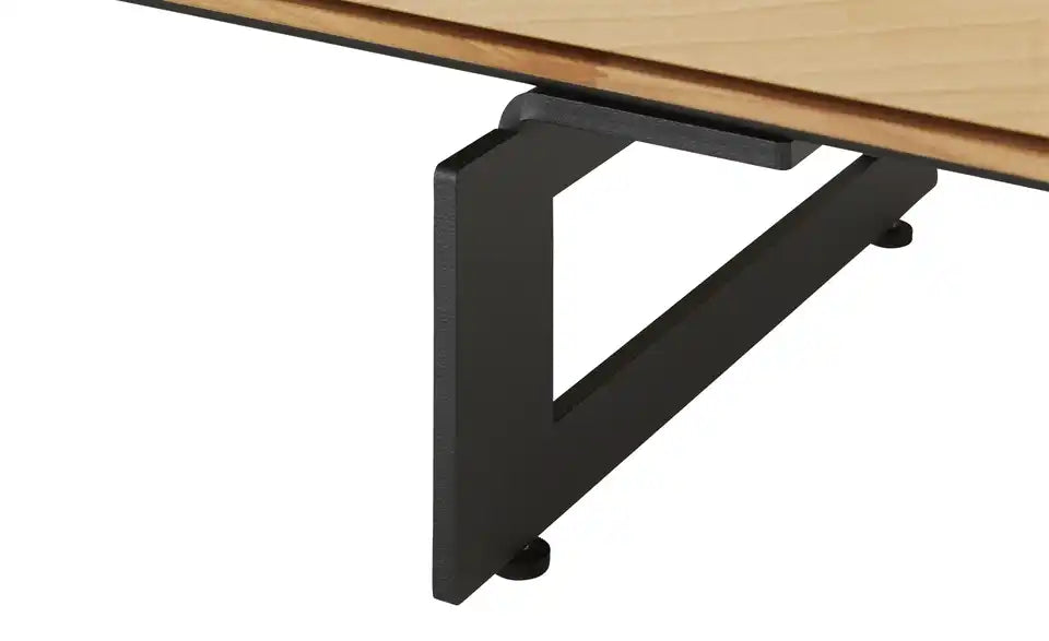 WÖSTMANN Wohnwand WM 2320 Detailansicht Fuß – Metallgestell schwarzpulverbeschichtet, 15 cm – WÖSTMANN