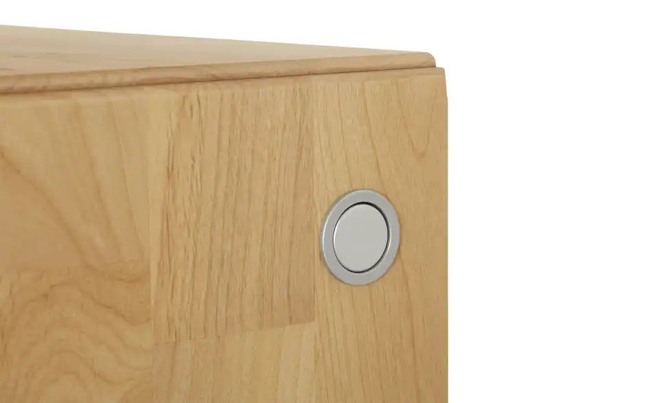 WÖSTMANN Wohnwand WM 2320 im Raum – ErleNatur Wohnwand im Wohnzimmer – WÖSTMANN