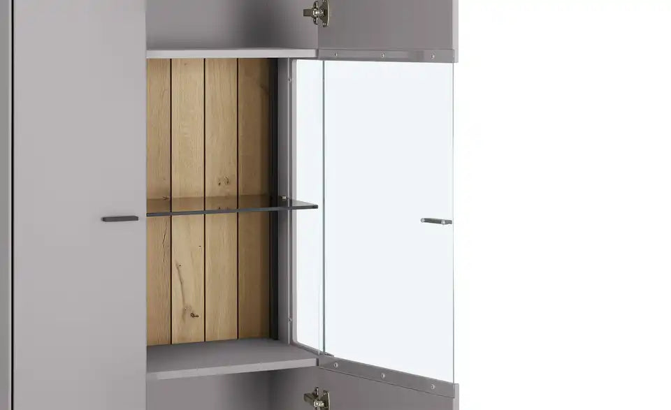 Jette Home Wohnkombination Como Vitrine – ca. 77×205,5×37 cm, Glaseinsatz – Jette Home