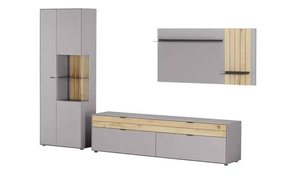Jette Home Wohnkombination Como Seitenansicht – Lowboard mit 2 Schubkästen, Tiefe 46 cm – Jette Home