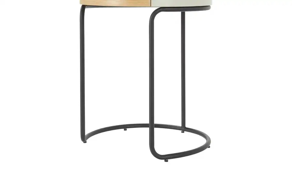 Jette Home Beistelltisch Mine Nahaufnahme – Tischplatte MDF Seidengrau, Ø 45 cm – Jette Home