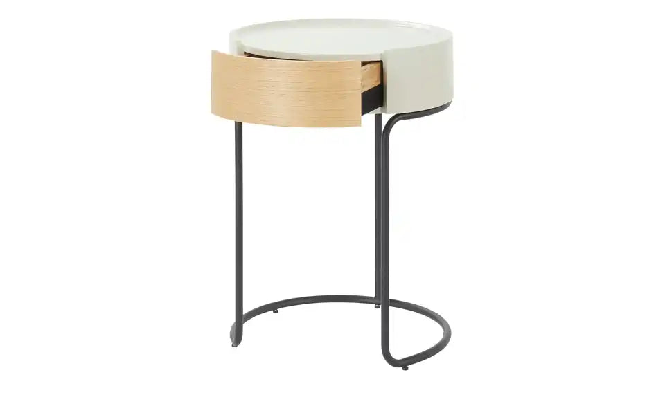 Jette Home Beistelltisch Mine Schublade offen – max. 3 kg Belastbarkeit, Eiche-Dekor – Jette Home