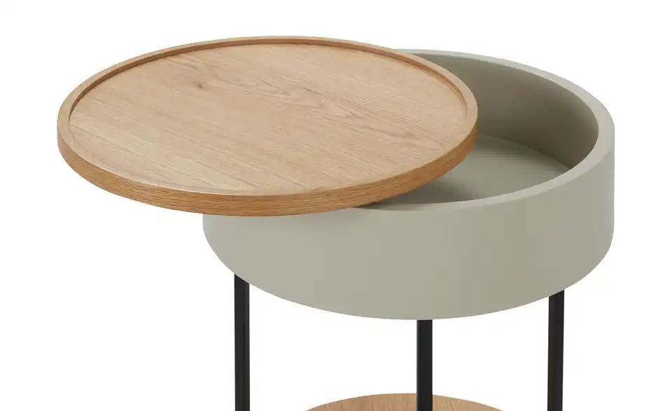 Jette Home Beistelltisch Secret von vorne – runder Tisch Ø 45 cm, Höhe 61 cm – Jette Home