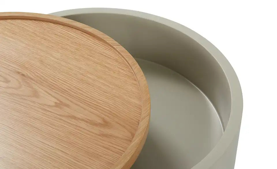 Jette Home Beistelltisch Secret Seitenansicht – schwarzes Metallgestell mit Ablageboden – Jette Home