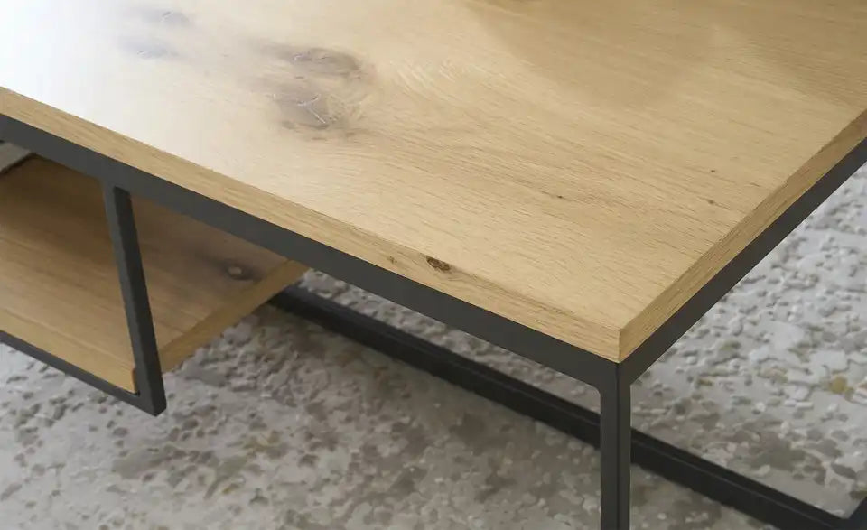 Jette Home Couchtisch Scope Rückenansicht – Kufengestell Eisen, max. 50 kg Belastbarkeit – Jette Home