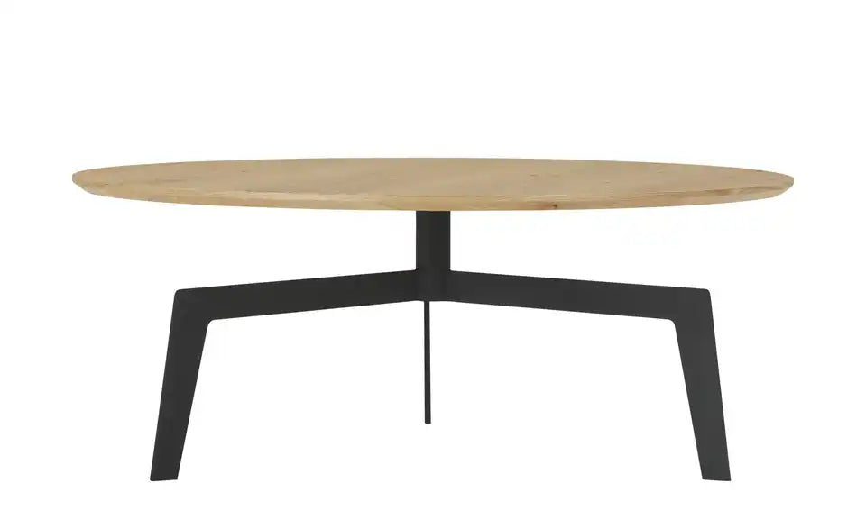 Jette Home Couchtisch Skip I von oben – Draufsicht Eichenfurnier Ø 100 cm – Jette Home