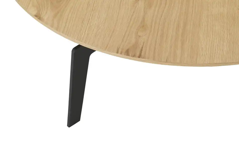 Jette Home Couchtisch Skip I Schräganasicht rechts – Ø 100 cm modern industrial – Jette Home