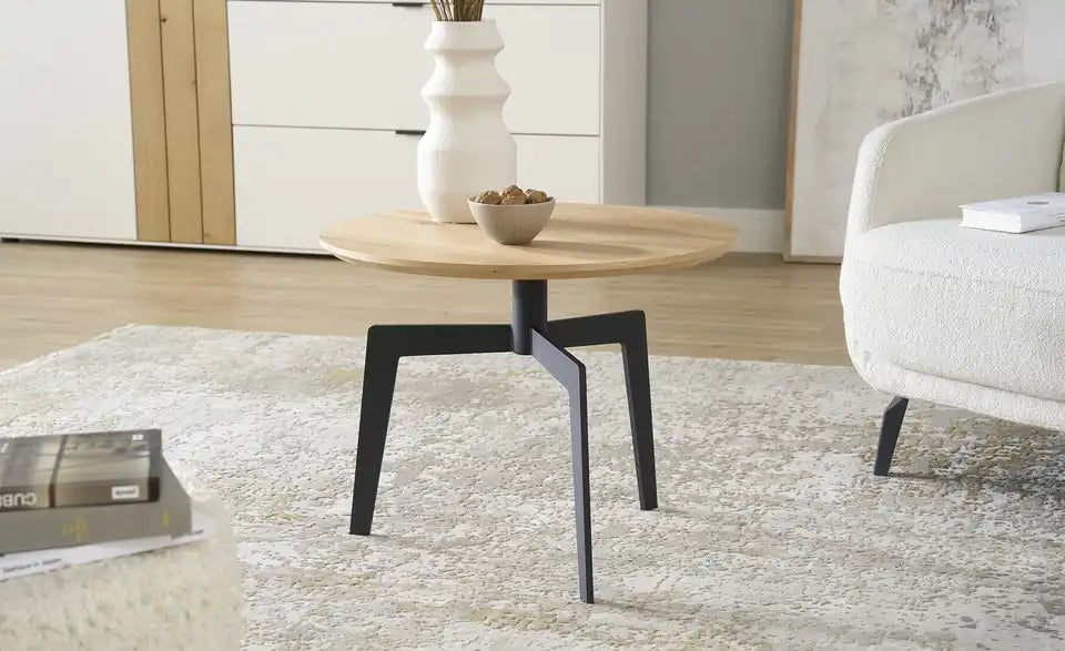 Jette Home Beistelltisch Skip II Gesamtansicht Seite – Spinnenfußgestell Metall, Holzwerkstoff – Jette Home