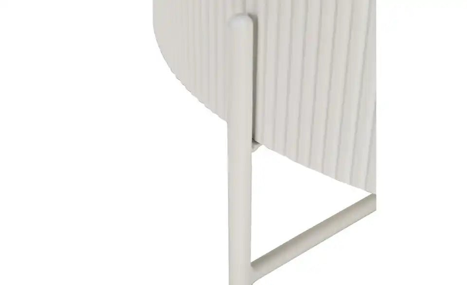 Furnhouse Couchtisch Milo Rueckenansicht – runder Tisch Weiß Marmoroptik, Höhe 40 cm – Furnhouse