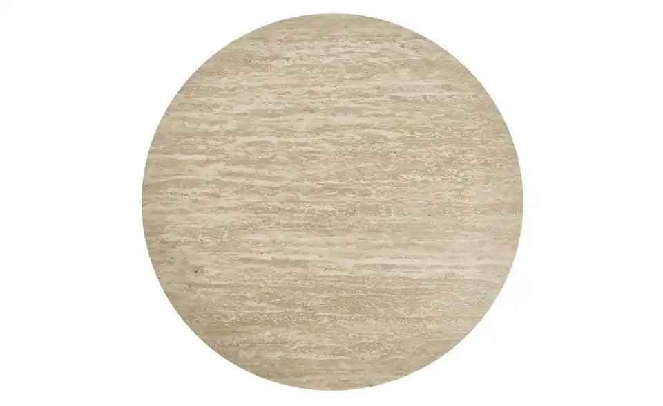 Furnhouse Couchtisch Tango Schrägansicht – runder Couchtisch modern-zeitlos, Beige – Furnhouse