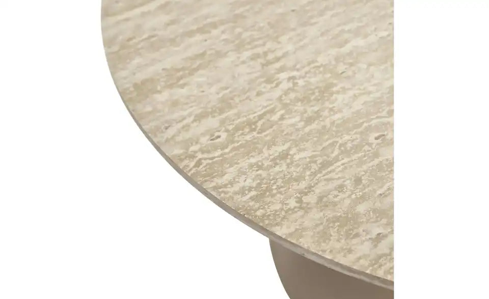 Furnhouse Couchtisch Tango Detailansicht Fuß – Säule Holzwerkstoff foliert, Beige – Furnhouse