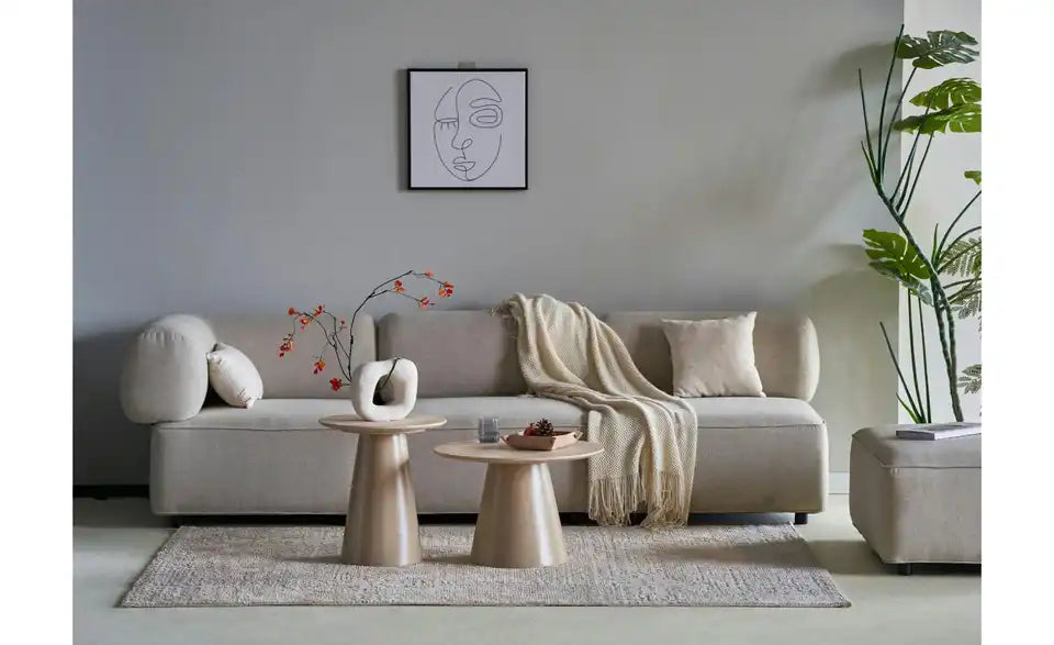 Furnhouse Couchtisch Tango Schrägansicht oben – runde Tischplatte Ø45 cm – Furnhouse