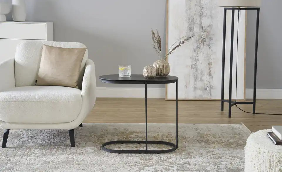 Jette Home Beistelltisch Trace Nahaufnahme Tischplatte – Keramik 3 mm, Sicherheitsglas 6 mm – Jette Home
