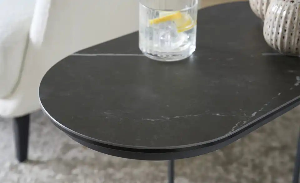 Jette Home Beistelltisch Trace Detailansicht Fuß – Kufengestell schwarz matt, Metall – Jette Home