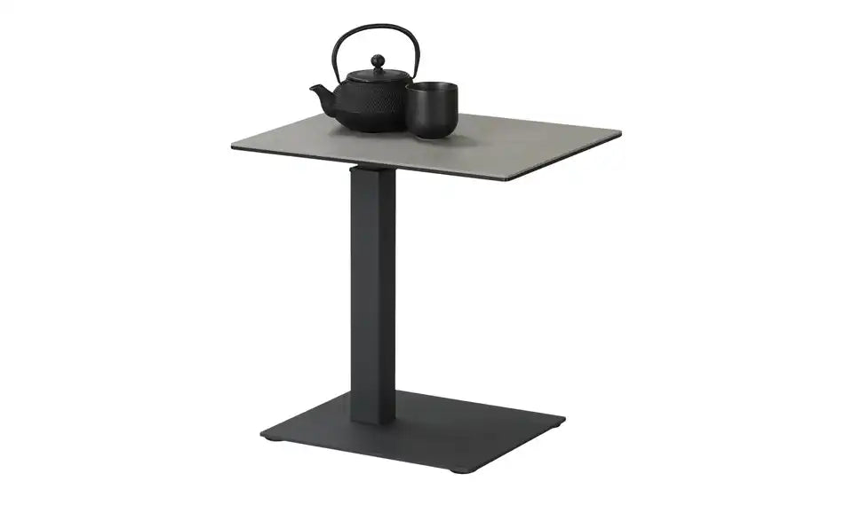 Jette Home Beistelltisch Fellow III von vorne – Metallsäule schwarz, 45 x 44 cm – Jette Home