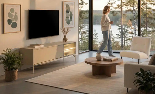 Love it TV-Lowboard Flumeri Gesamtansicht – Kaschmirfarben, 155x52x43 cm – Love it