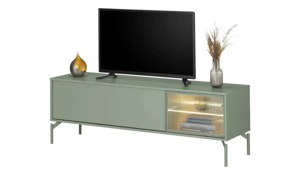 Love it TV-Lowboard Flumeri Detailansicht Fuß – Metall beschichtet, Salbeigrün – Love it