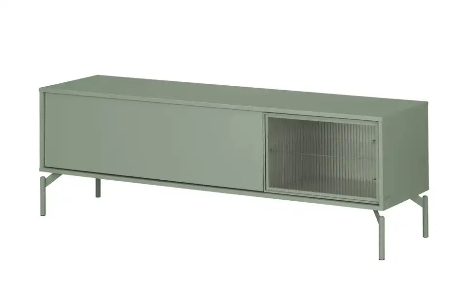 Love it TV-Lowboard Flumeri Seitenansicht – Salbeigrün, 155 cm breit – Love it