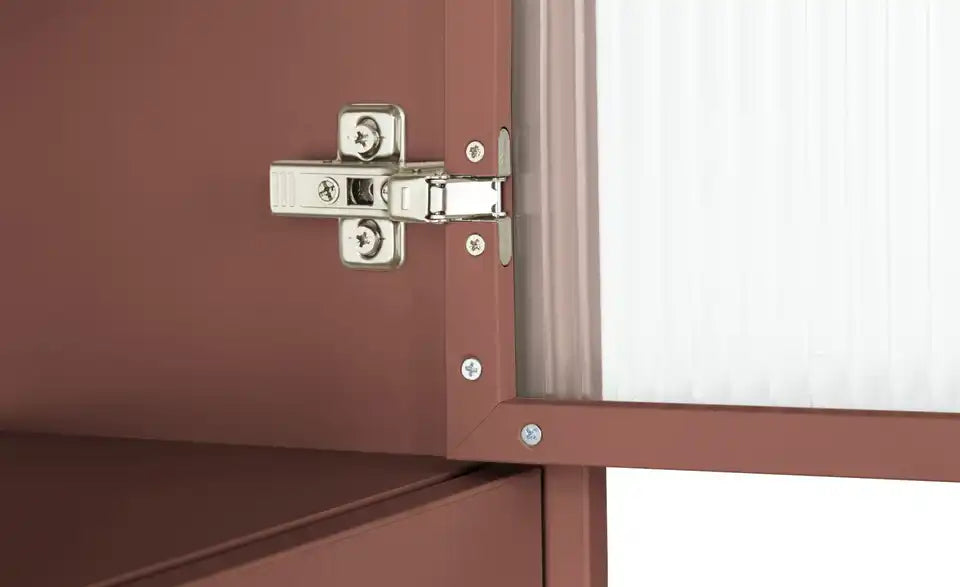 Love it Highboard Flumeri Detailansicht Glasboden – transparenter Glasboden, Mauve Innenraum – Love it
