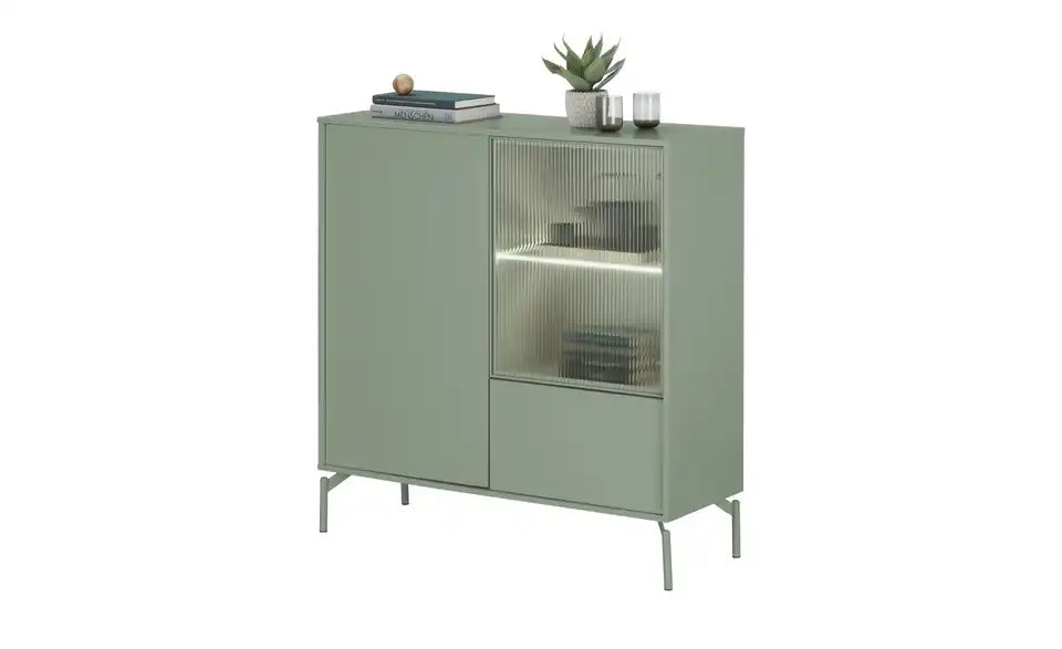 Love it Highboard Flumeri Draufsicht – Glaseinlegeboden, LED-Beleuchtung – Love it