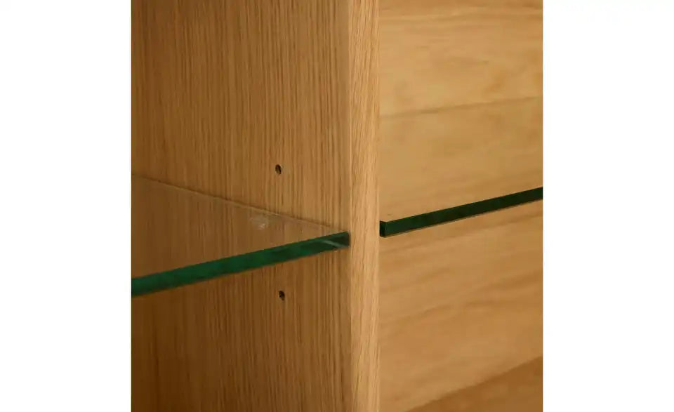 Furnhouse Hängevitrine Draufsicht – Breite 180 cm, 3 Fächer, Eiche – Furnhouse