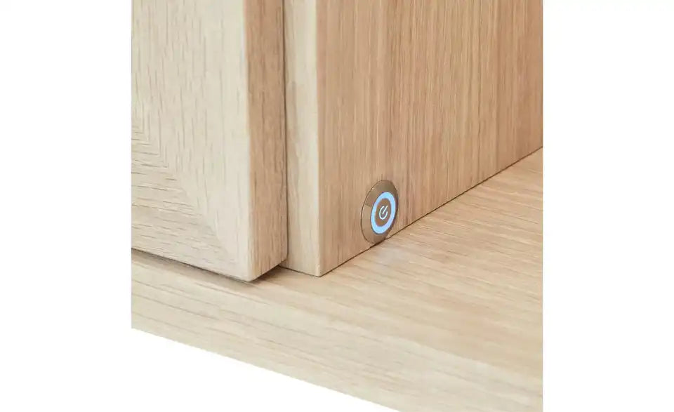 Furnhouse Hängevitrine Nahaufnahme Beleuchtung – Tastdimmer, Leuchtmittel austauschbar – Furnhouse