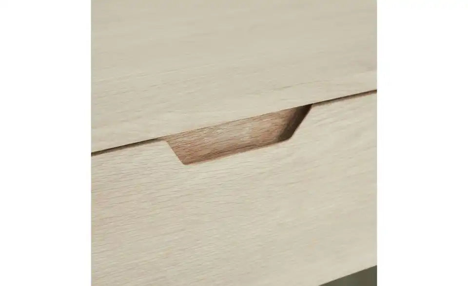 Furnhouse Highboard Schrägsicht – Eiche bianco, 4-Fußgestell, Höhe 146 cm – Furnhouse