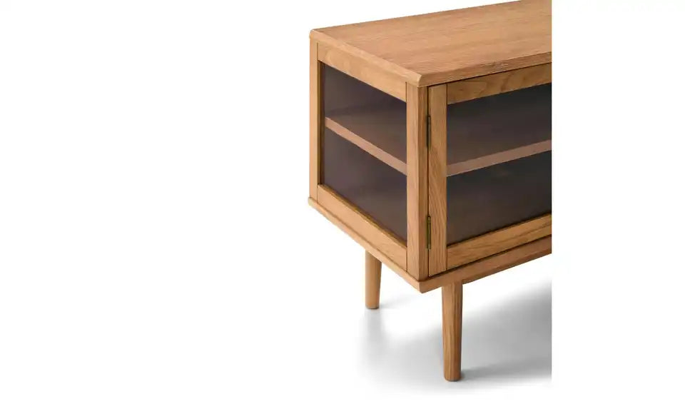 Furnhouse Lowboard Draufsicht – 3 Fächer, Eichendekor, Breite 137 cm – Furnhouse