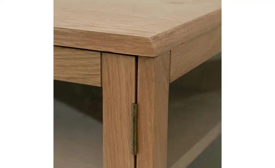 Furnhouse Lowboard Nahaufnahme Material – MDF-Eichenfurnier und Massiveiche kombiniert – Furnhouse