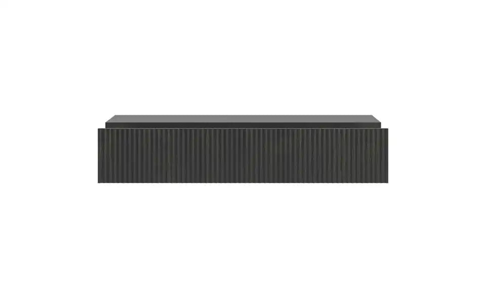 Selsey Hängekonsole Noelie Schraegansicht – moderne Wandkonsole schwarz, Tiefe 35,6 cm – Selsey