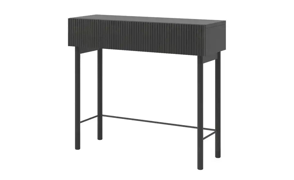 Noelie Konsolentisch Seitenansicht – Schlankes Profil, 35,6 cm Tiefe, Schwarz – Selsey