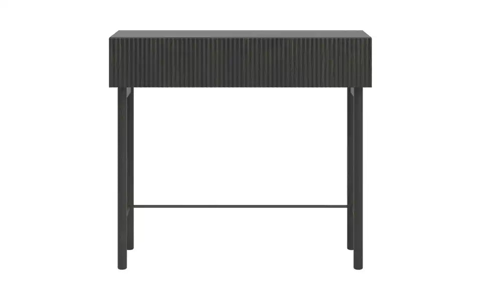 Noelie Konsolentisch Nahaufnahme – Schwarzes Metallgestell, 4-Fuß-Design – Selsey