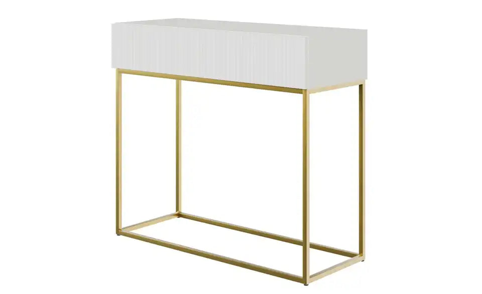 Selsey Konsolentisch Veldio von vorne – 90×79×35,6 cm, Glamour-Stil – Selsey