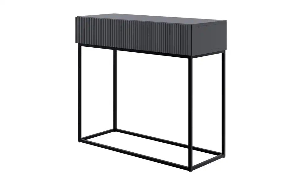 Selsey Konsolentisch Veldio Seitenansicht – 4-Fußgestell aus schwarzem Metall, Höhe 79 cm – Selsey